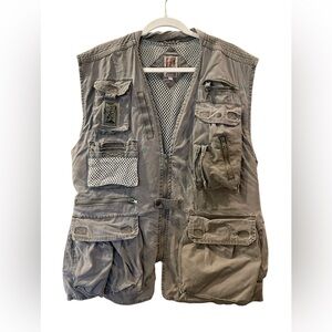 Thomas Cook Adventure Vest Khaki Beige Australian Canvas Outback Size: Large